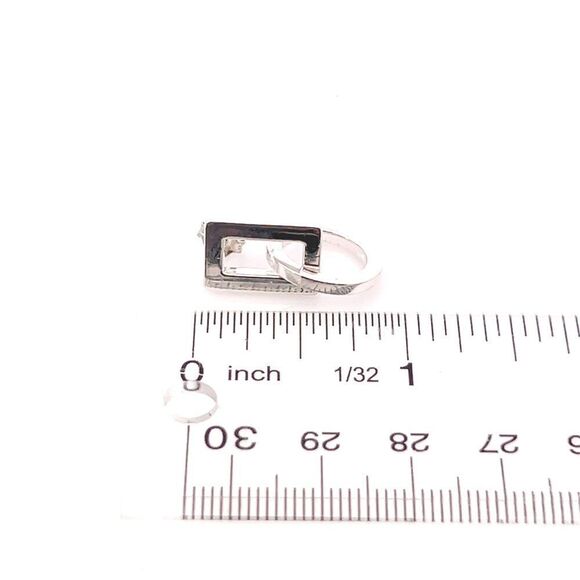 Gucci Estate Pierced Earrings Sterling Silver 7.73 Grams G48 - Picture 7 of 7